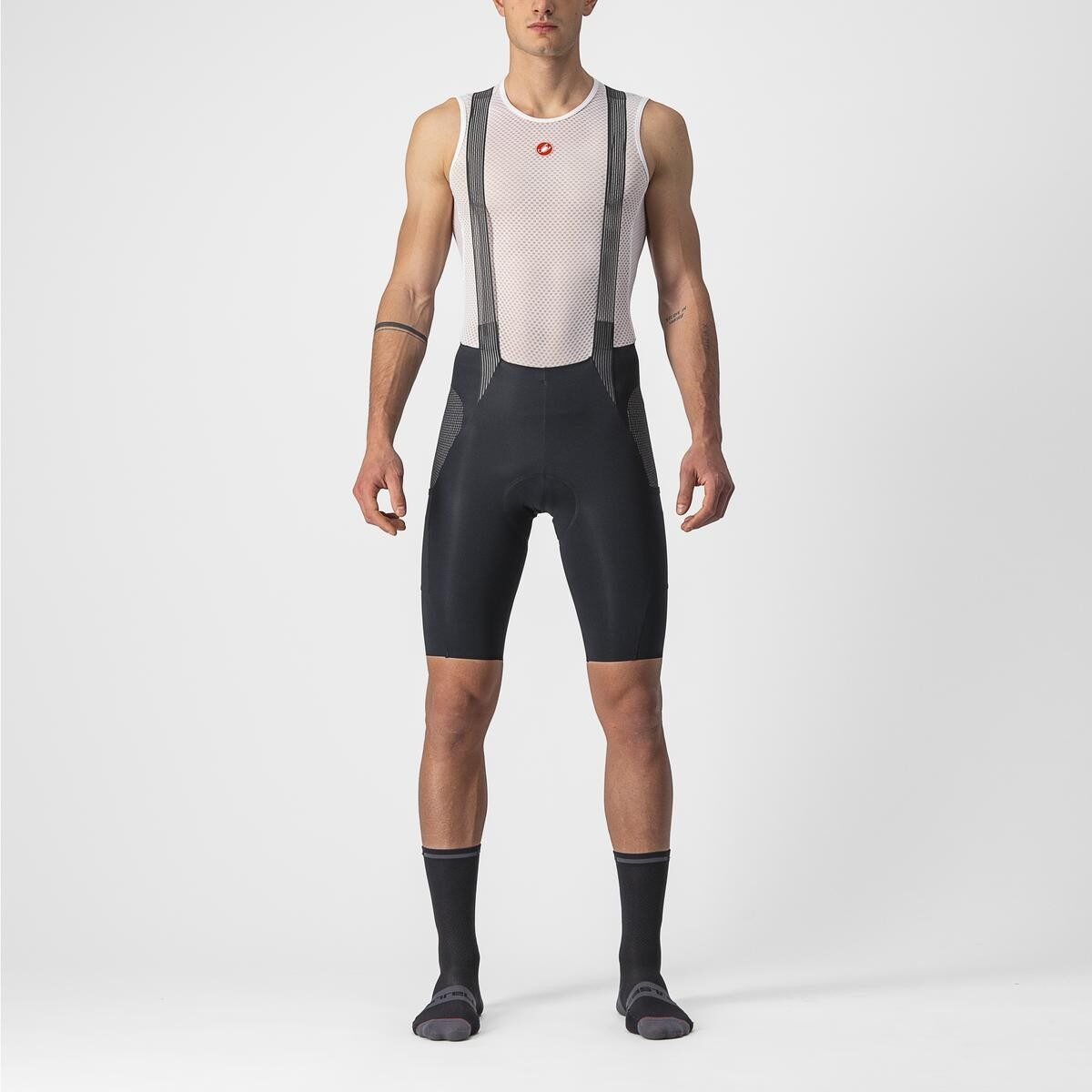pantaloni scurti cu bretele castelli free unlimited negru m