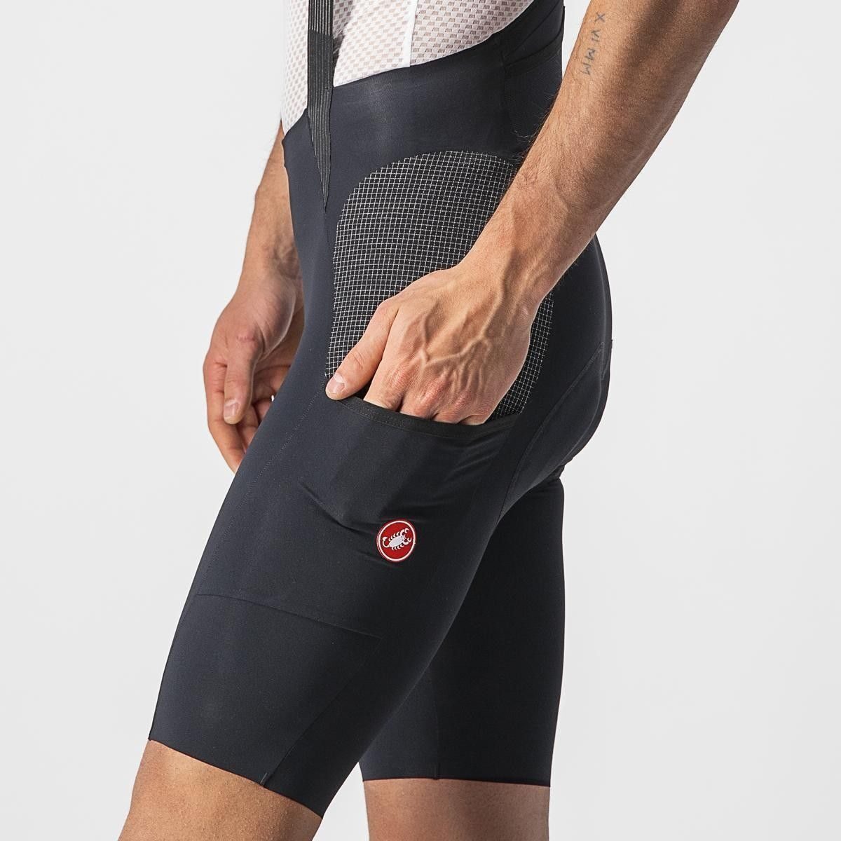 pantaloni scurti cu bretele castelli free unlimited negru xl 4