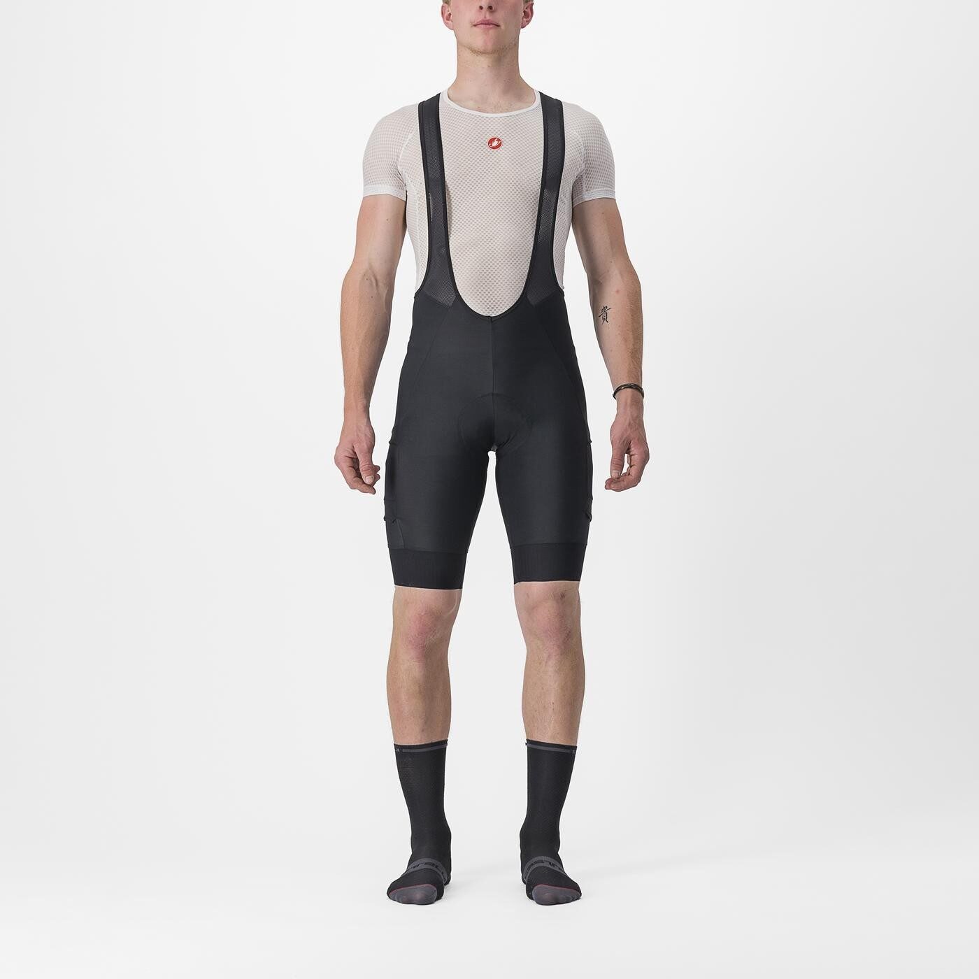pantaloni scurti cu bretele castelli unlimited cargoshort negru l