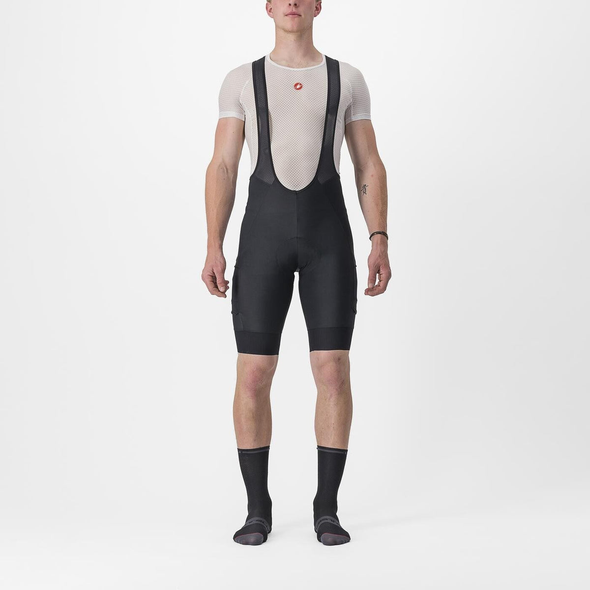 Pantaloni scurti cu bretele Castelli Unlimited Cargoshort Negru