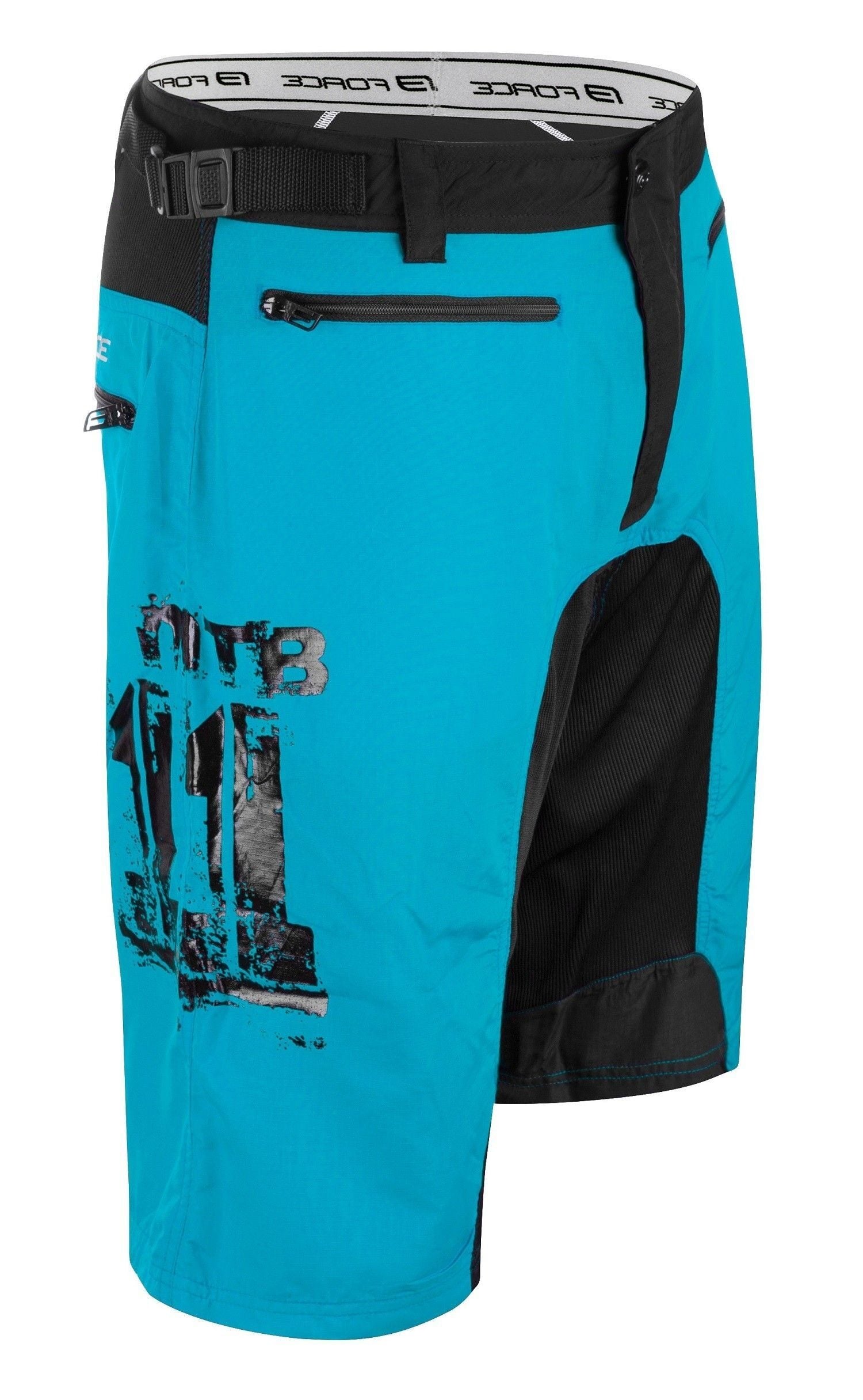 pantaloni scurti force mtb 11 bazon detasabil albastru negru s 2