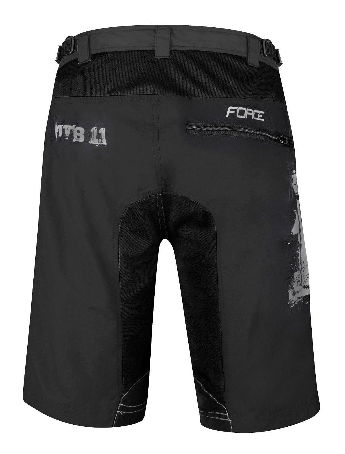 pantaloni scurti force mtb 11 bazon detasabil negru antracit l 1