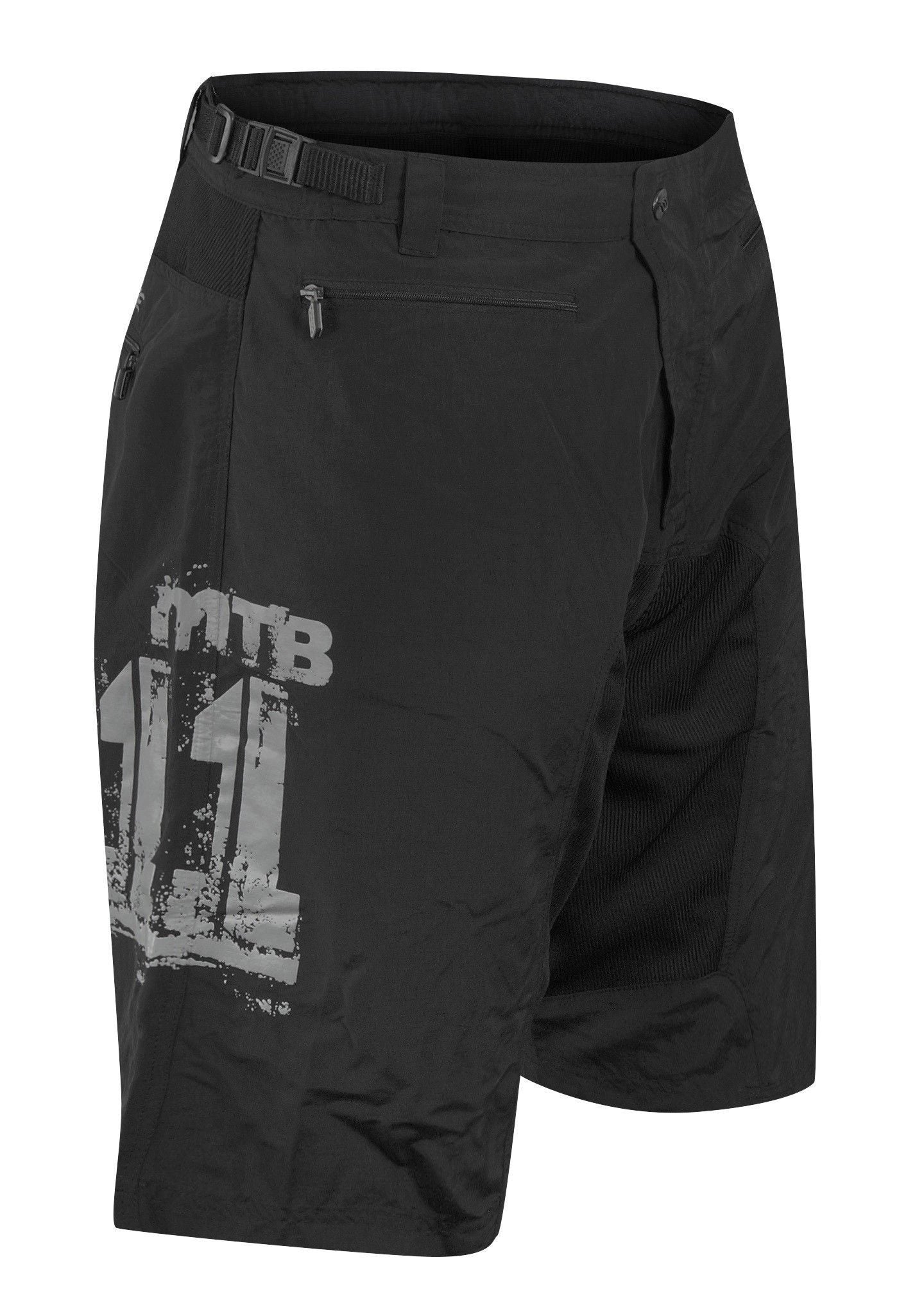 pantaloni scurti force mtb 11 bazon detasabil negru antracit l 2