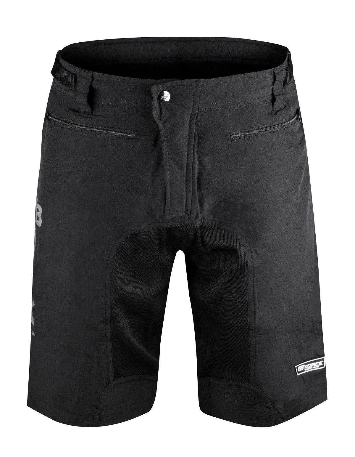 pantaloni scurti force mtb 11 bazon detasabil negru antracit l