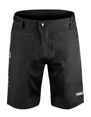 pantaloni scurti force mtb 11 bazon detasabil negru antracit l