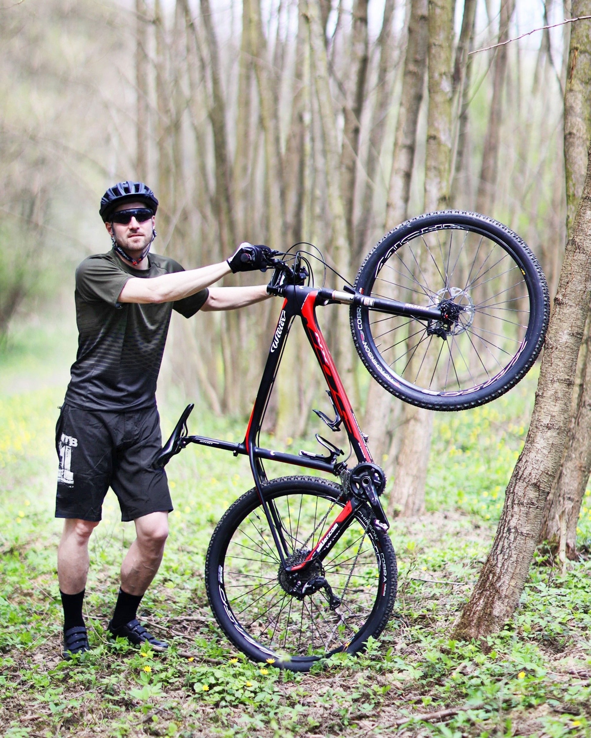 pantaloni scurti force mtb 11 bazon detasabil negru antracit m 6