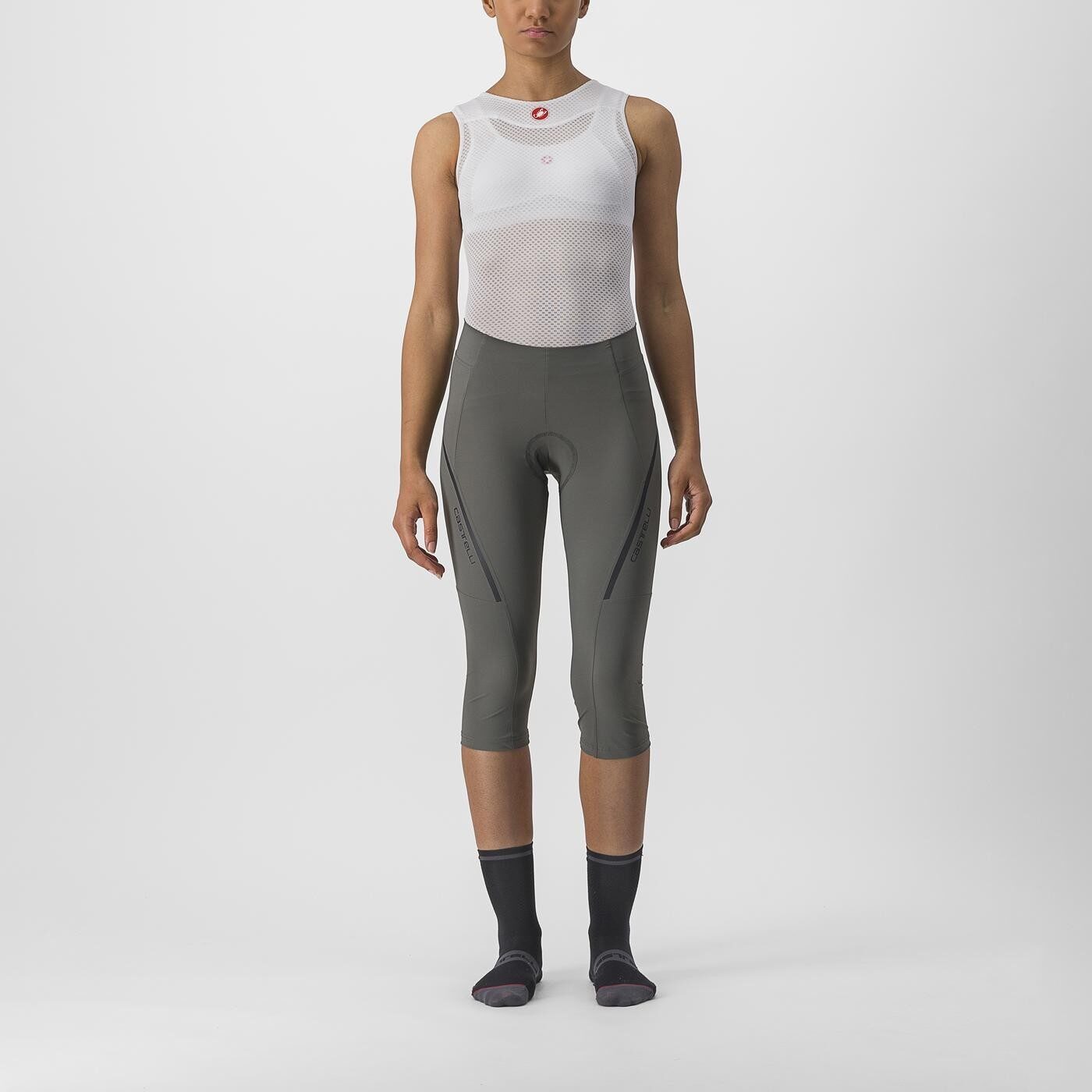 pantaloni trei sferturi castelli velocissima 3 de dama gri antracit s