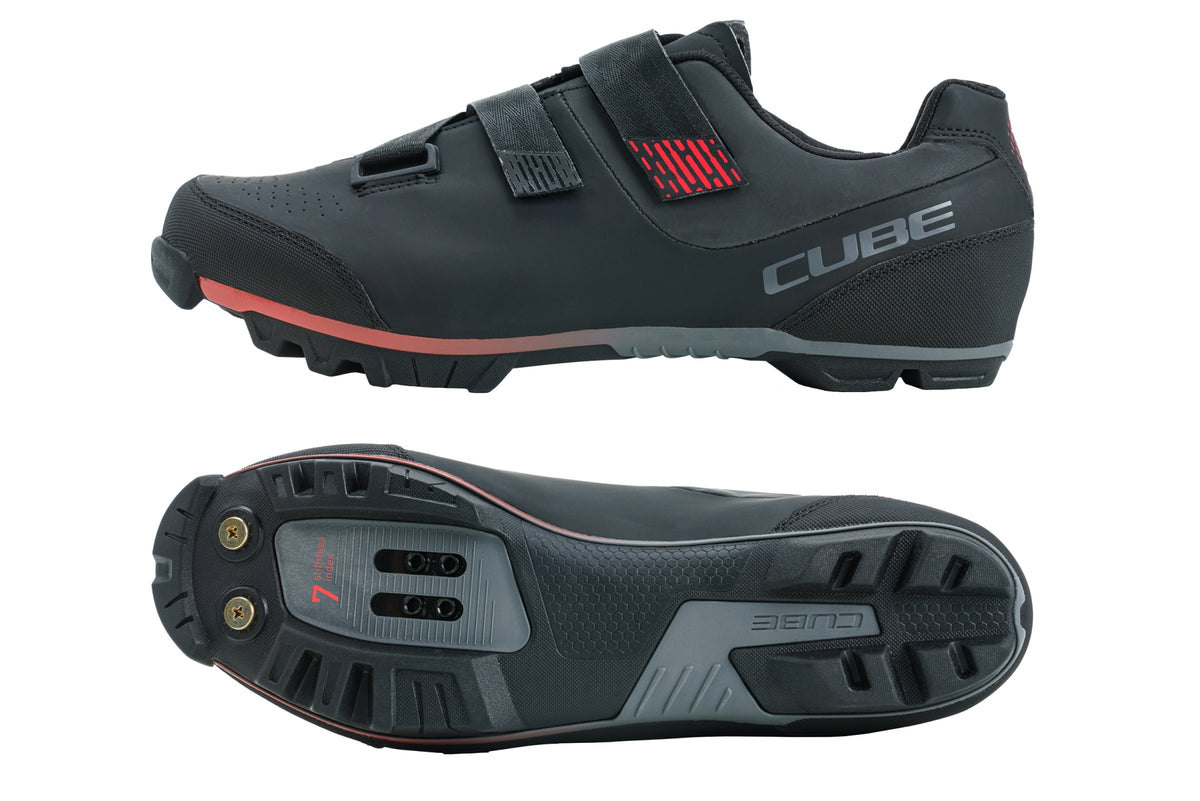 Pantofi Ciclism CUBE Shoes MTB Peak Black Red