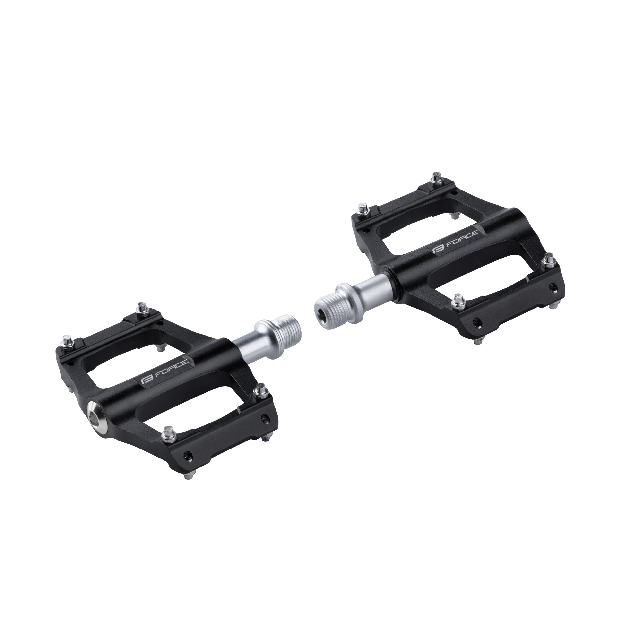 Pedale Force GRIT aluminiu cu rulmenti, negru