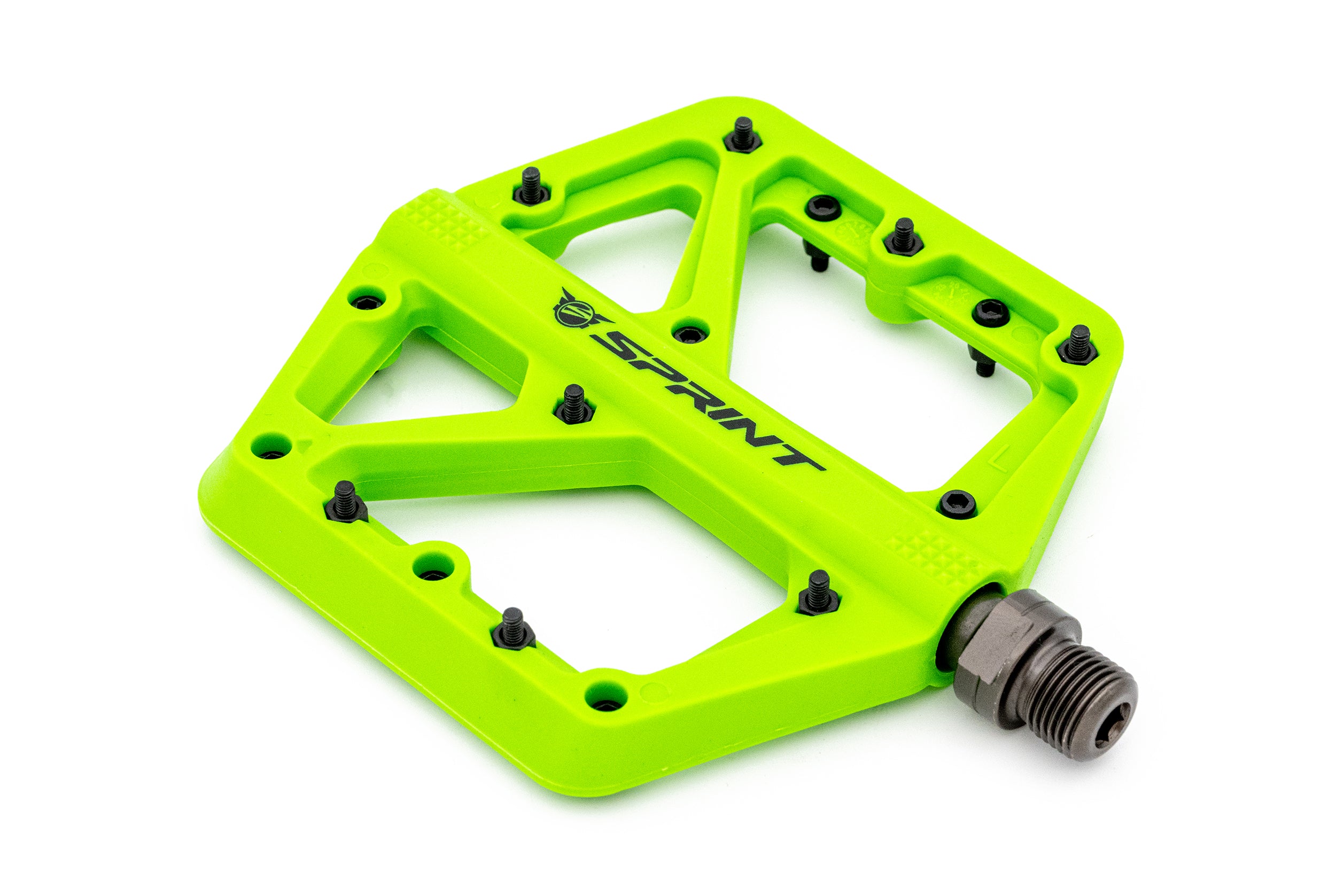 Pedale Sprint Policarbonat cu rulmenti, verde neon