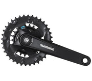Placa pedalier Shimano FC-M315-2, 7/8v, 175mm, 36-22T, fara protectie lant, negru (AFCM3152E62XL)