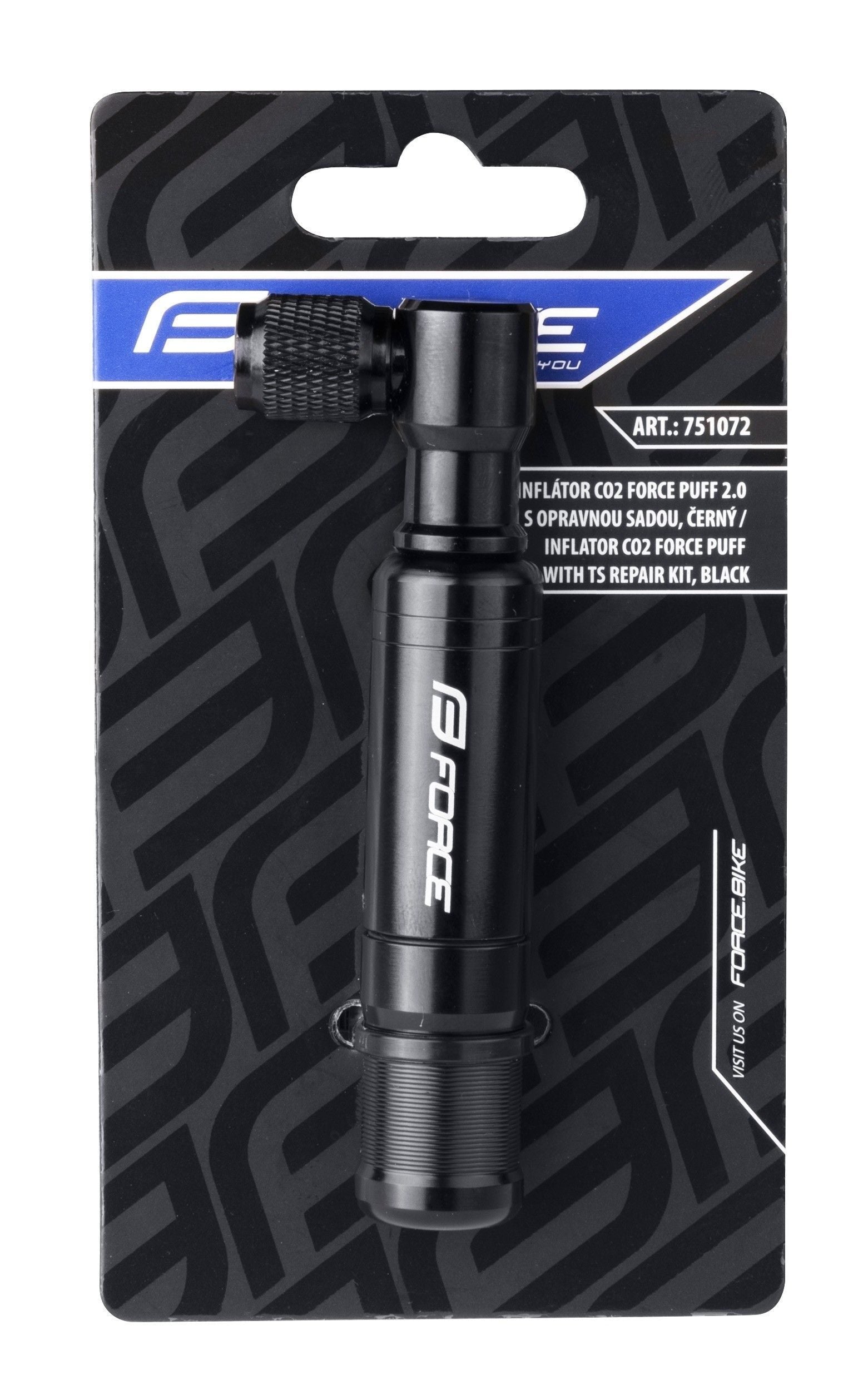 pompa co2 force puff 20 aluminiu negru 1