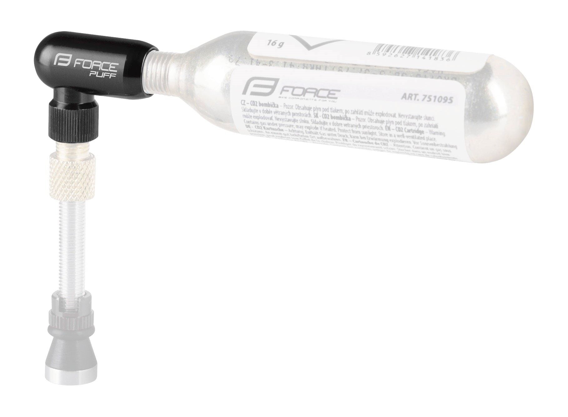 pompa co2 force puff aluminiu negru 1