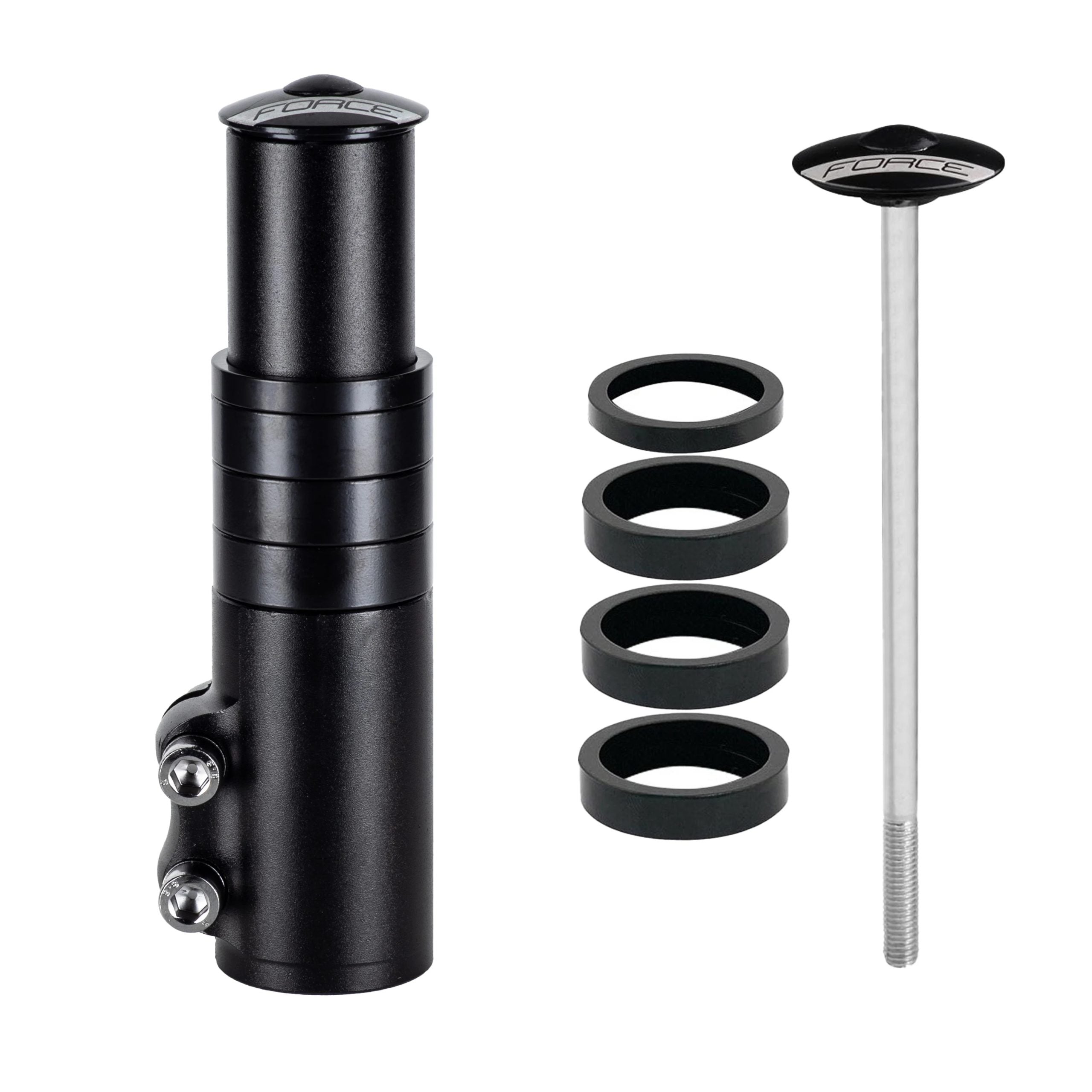 Prelungitor gat furca Force Adapter 1.1/8,132mm, aluminiu, negru mat