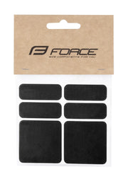 Protectie cadru Force autocolante set 6 bucati negru reflectorizant