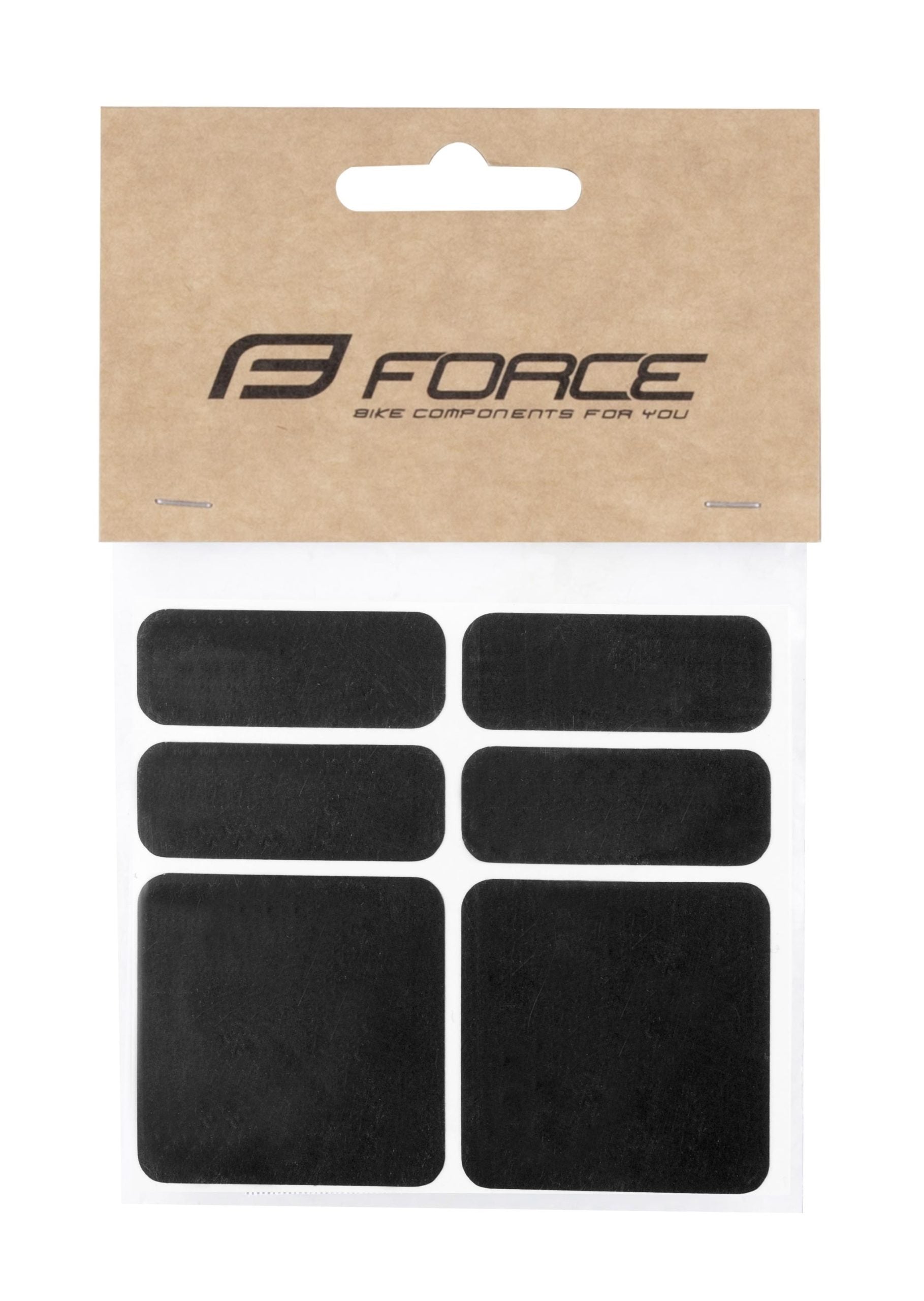 Protectie cadru Force autocolante set 6 bucati negru reflectorizant