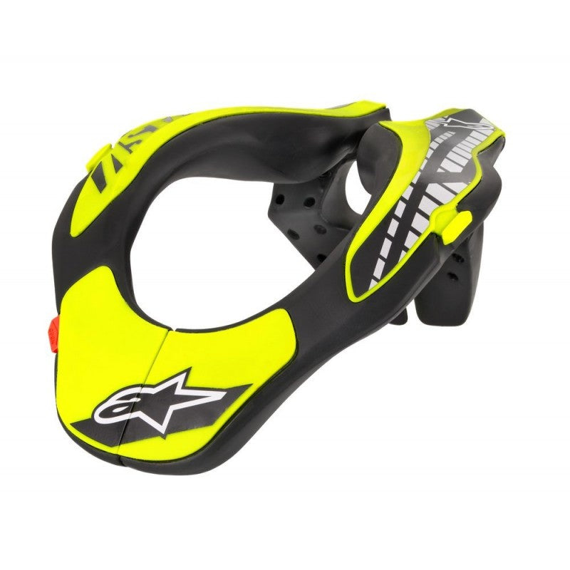Protectie Gat Alpinestars Youth Neck Support pentru copii negru/galben-fluo OS
