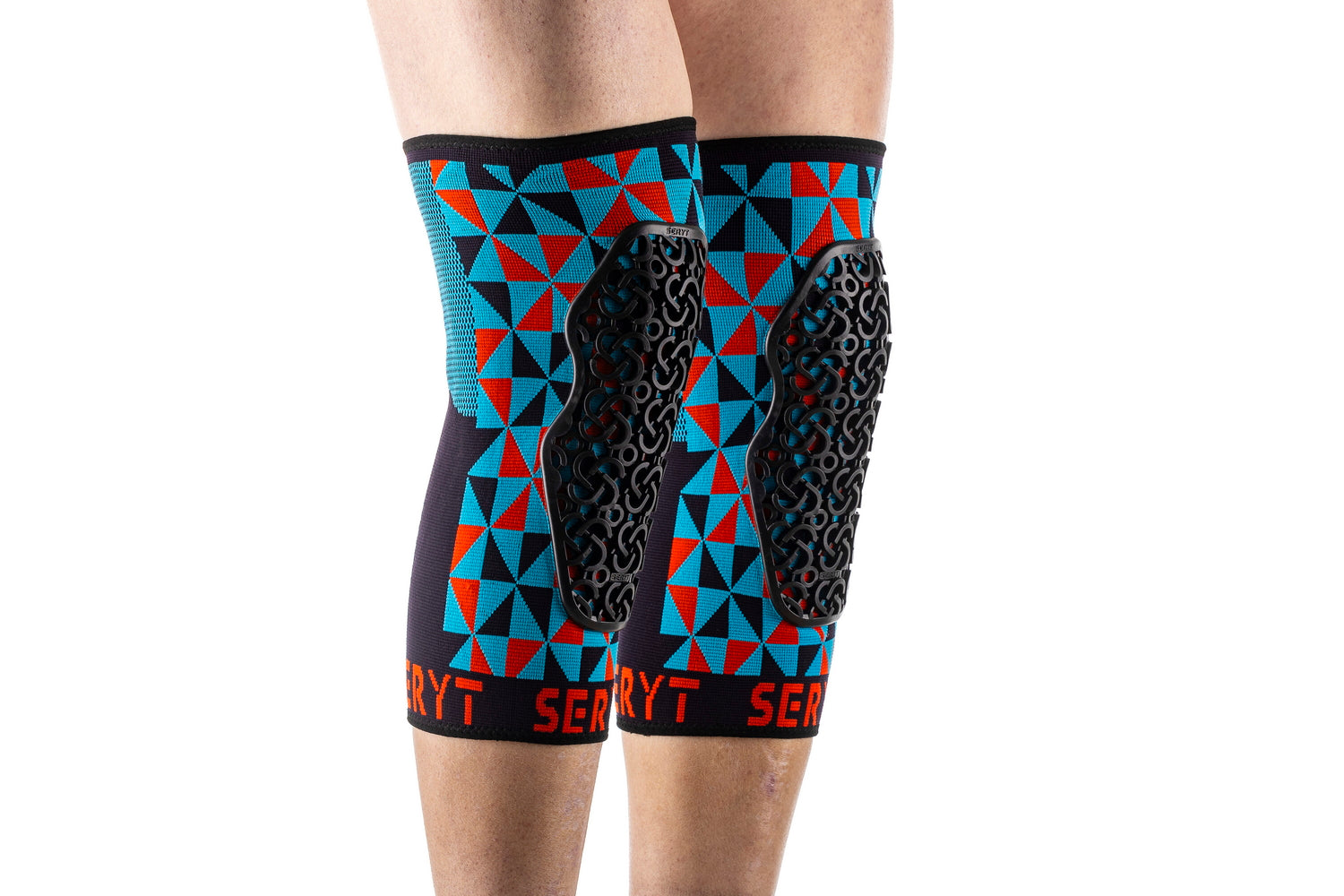 Protectii genunchi Seryt Arlecchino Light-blue Red M