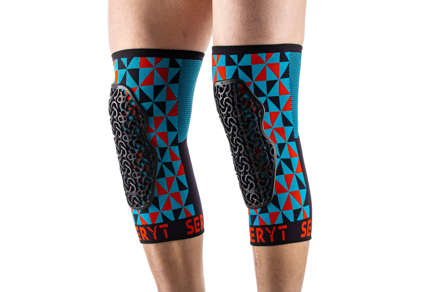 Protectii genunchi Seryt Arlecchino Light-blue Red S