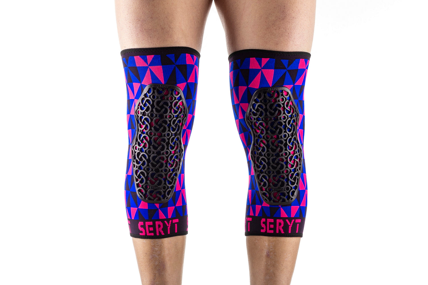 Protectii genunchi Seryt Arlecchino Pink Blue M