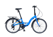 Bicicleta pliabila Dahon Briza D8 albastra, vedere laterala