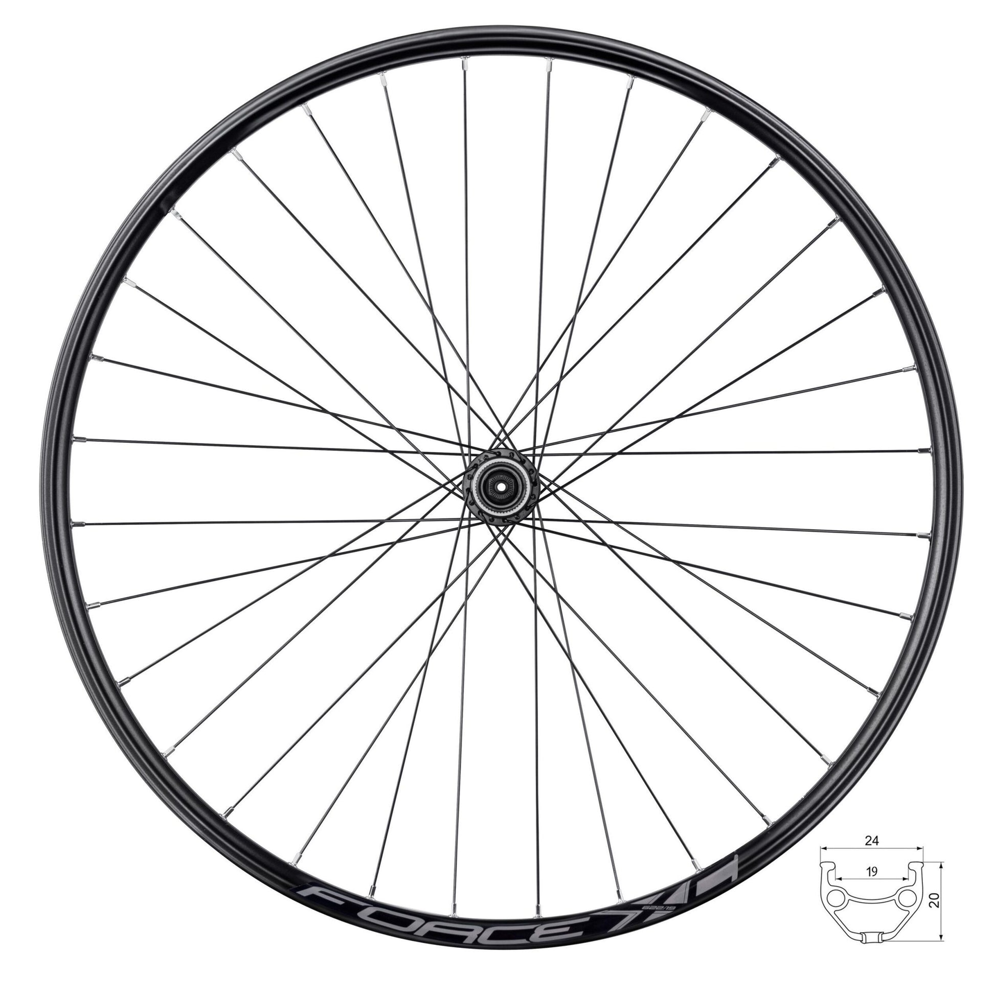 roata fata 28 29 force xc disc 622x19 centerlock neagra scaled