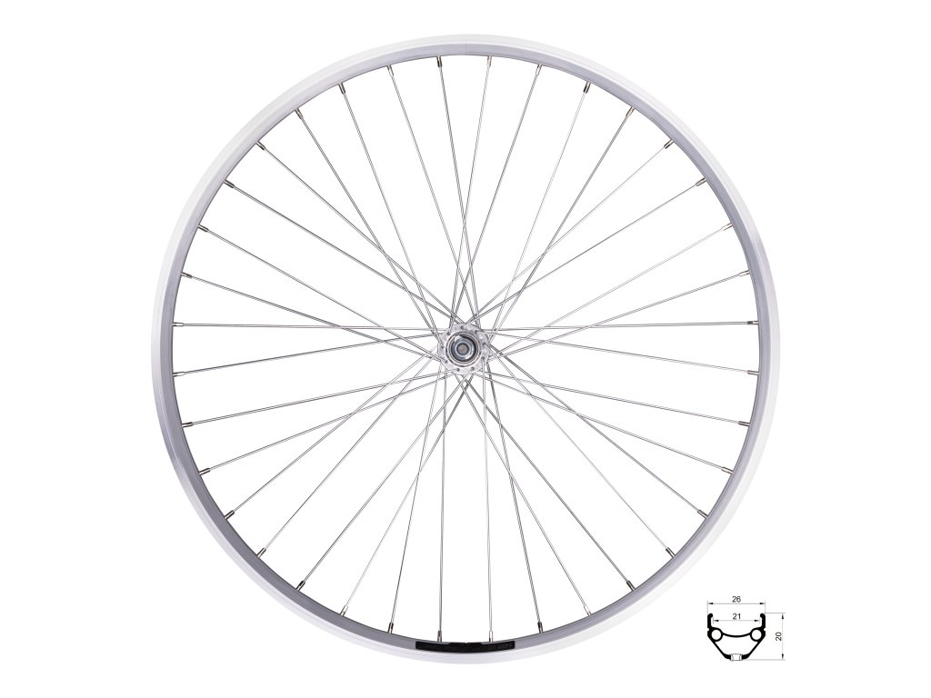 Roata fata Force Prime 26 559x21 36H argintie