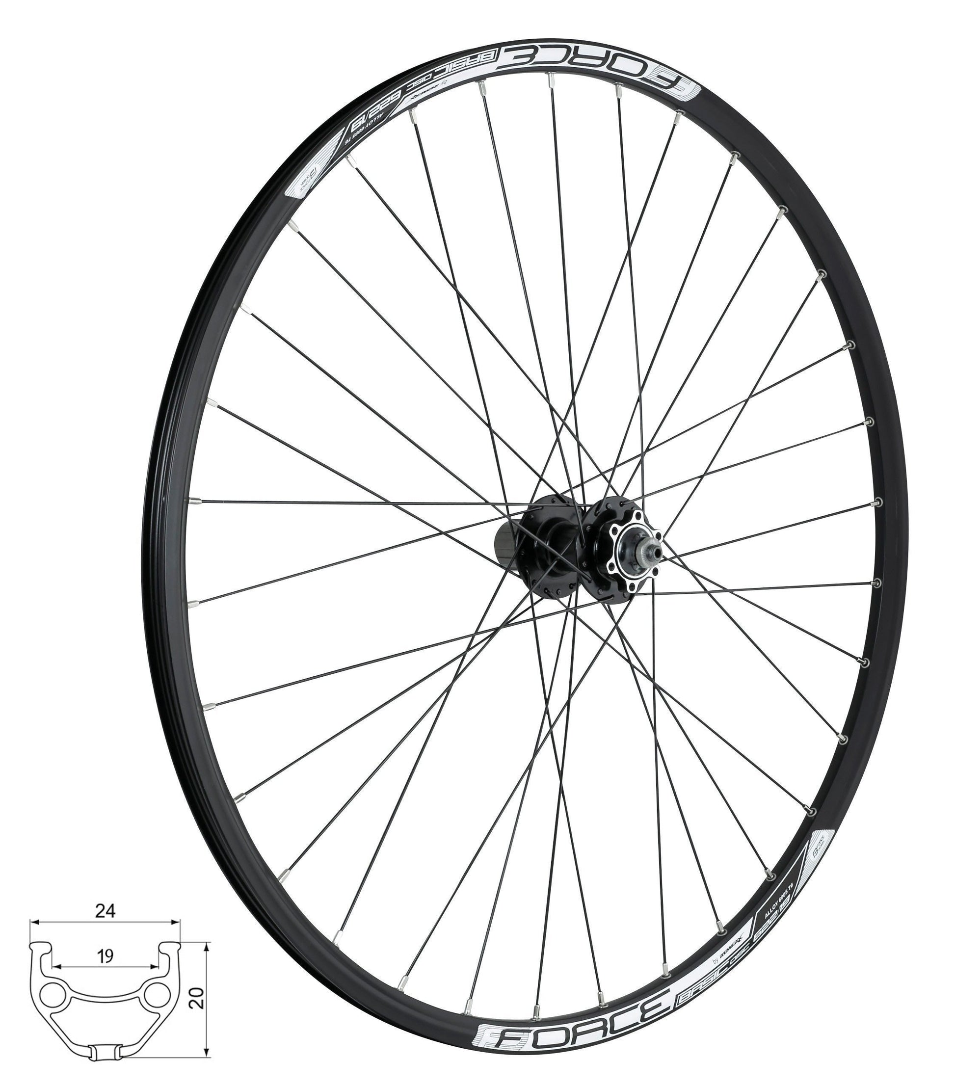 roata spate 28 29 force basic disc 622x19 6 suruburi