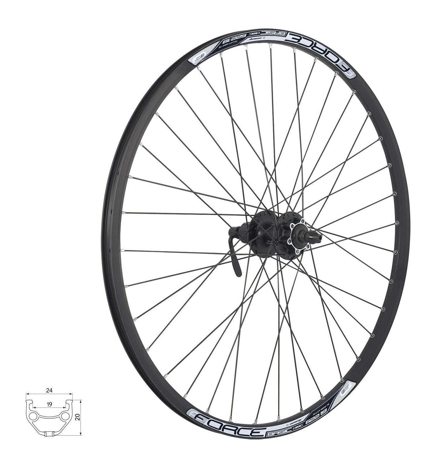 roata spate force basic disc 622x19 butuc shimano fhm475