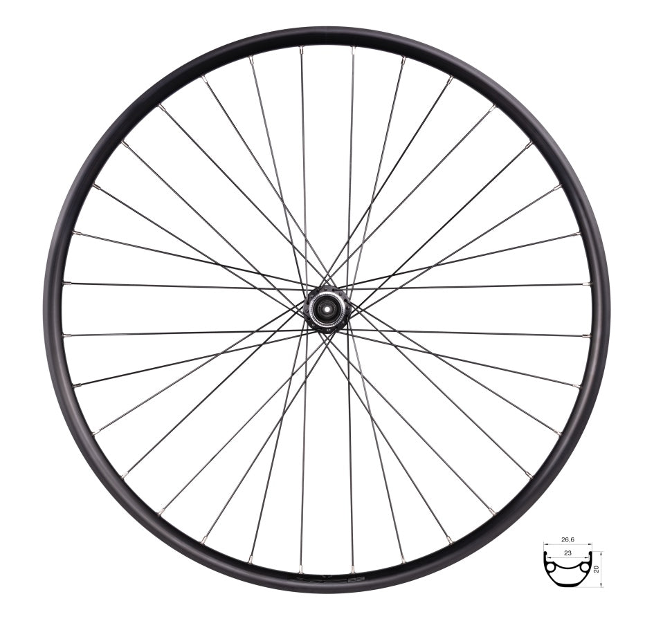 Roata spate Force XC Basic Disc 28 622x23 32H cu butuc Shimano TX505
