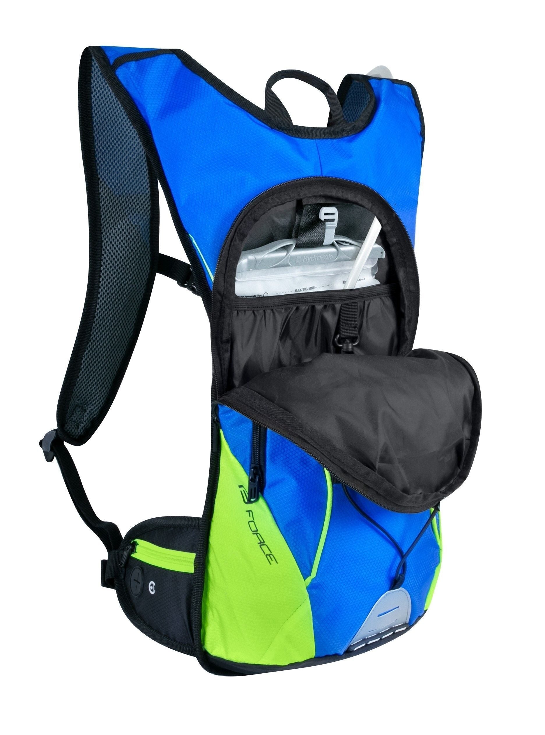 rucsac force berry ace plus 12l rezervor 2l albastru fluo 2