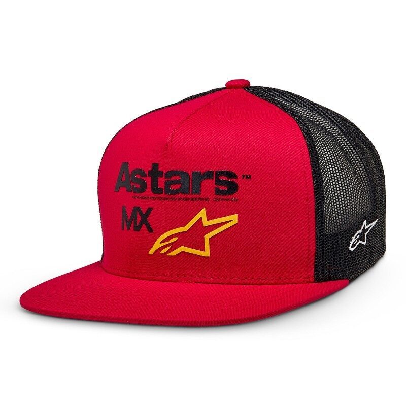 sapca alpinestars first moto trucker hat rosu negru universala