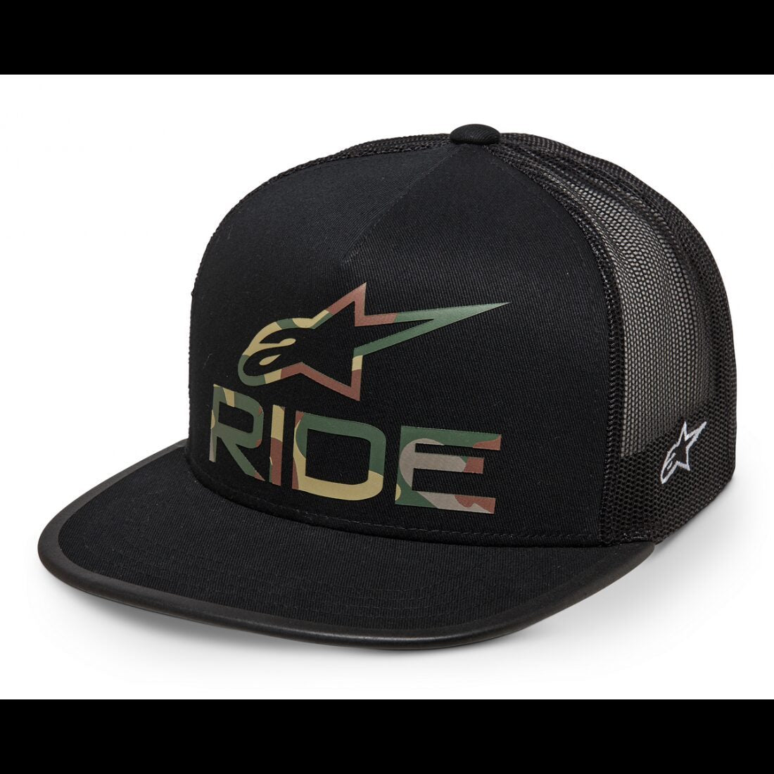 sapca alpinestars ride 40 camo trucker hat black os