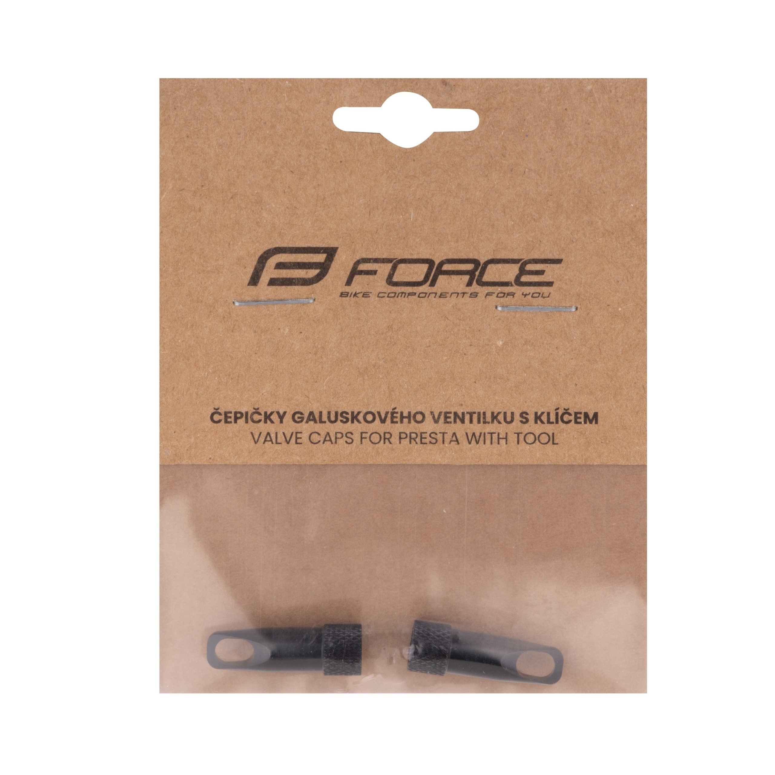 Set capace Force pentru valve tubeless presta, Negre