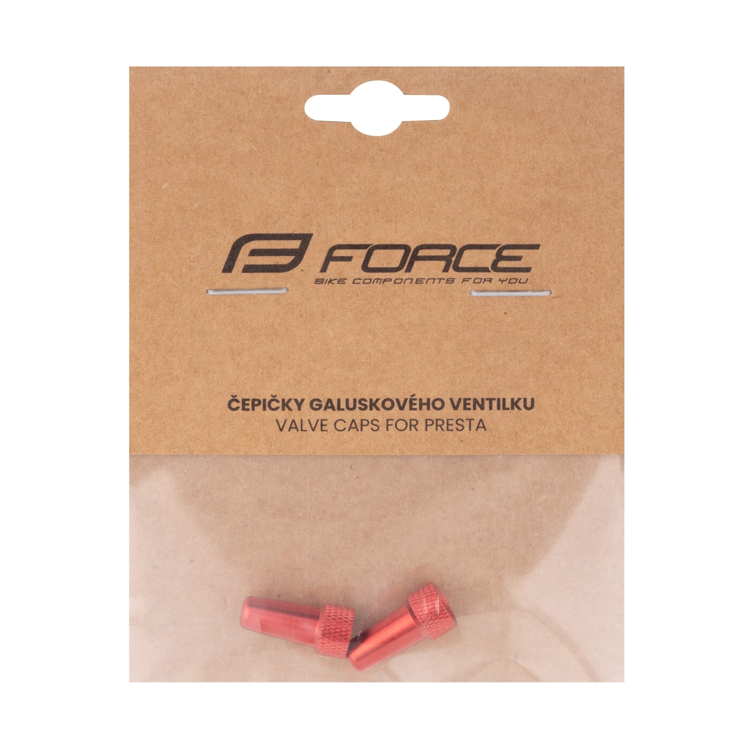Set capace Force pentru valve tubeless presta, Rosii