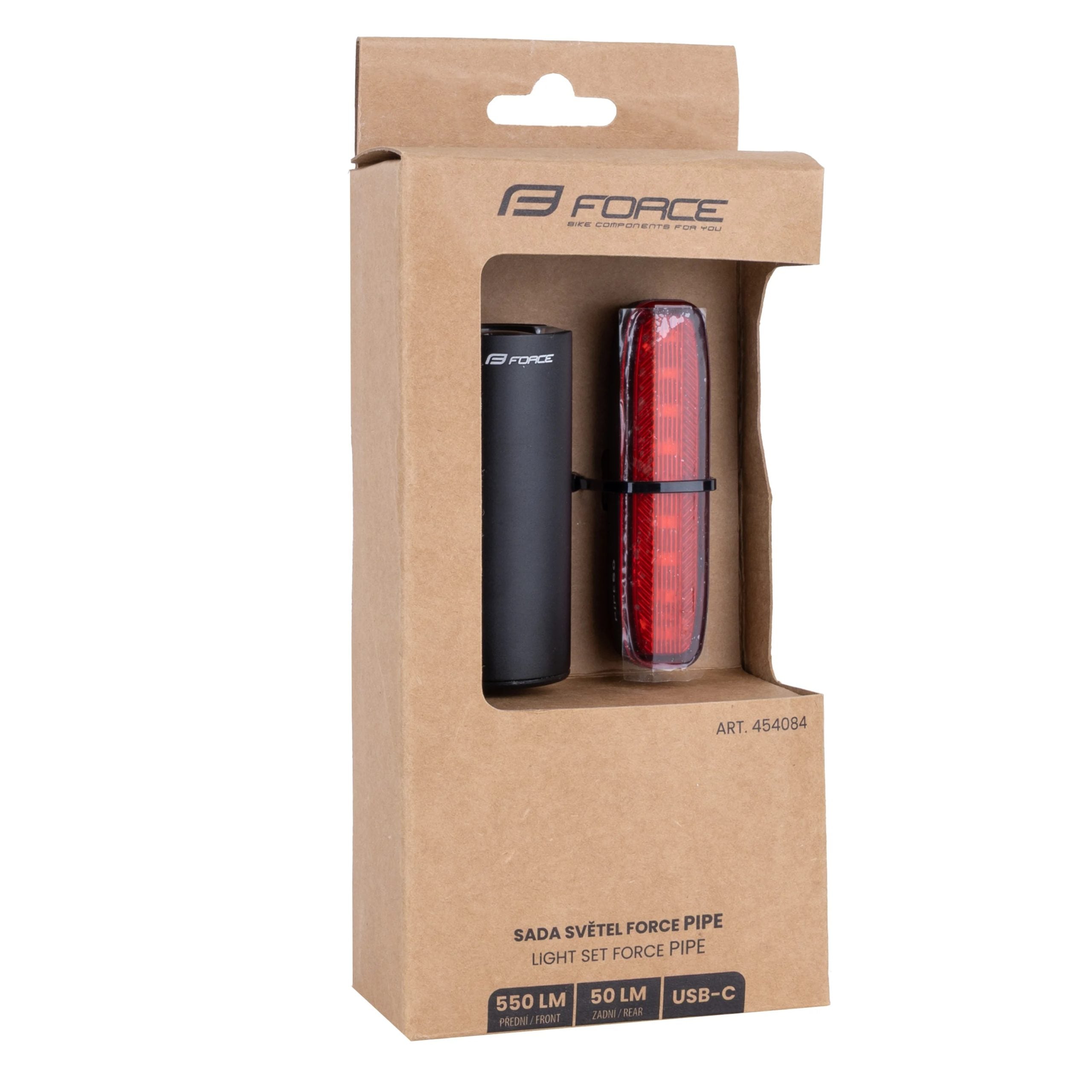 Set lumini Force Pipe USB fata/spate