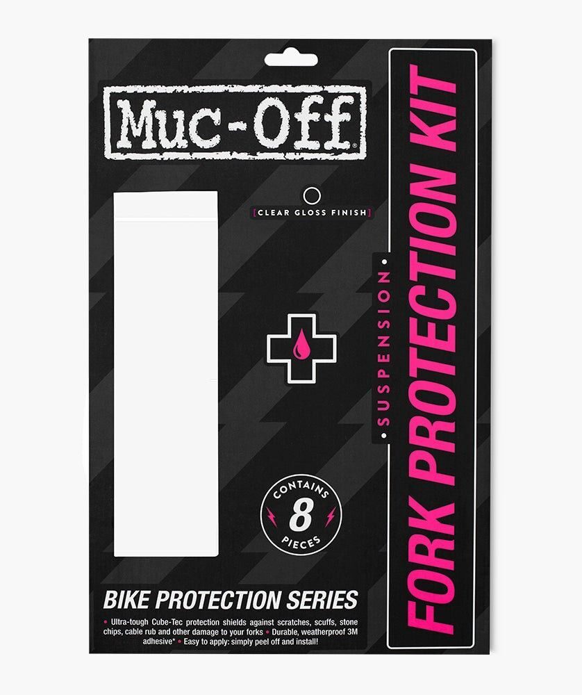 set stickere protectie furca muc off fork protection kit clear gloss 2