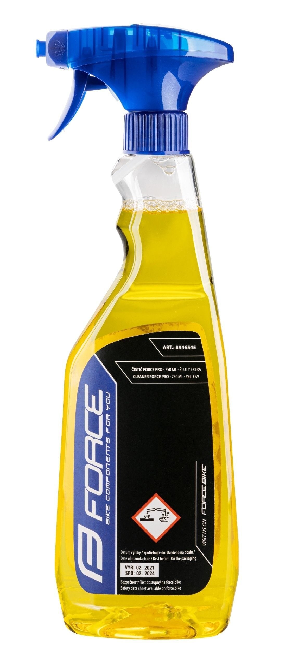 solutie curatare force pro cu pulverizator 075l galben