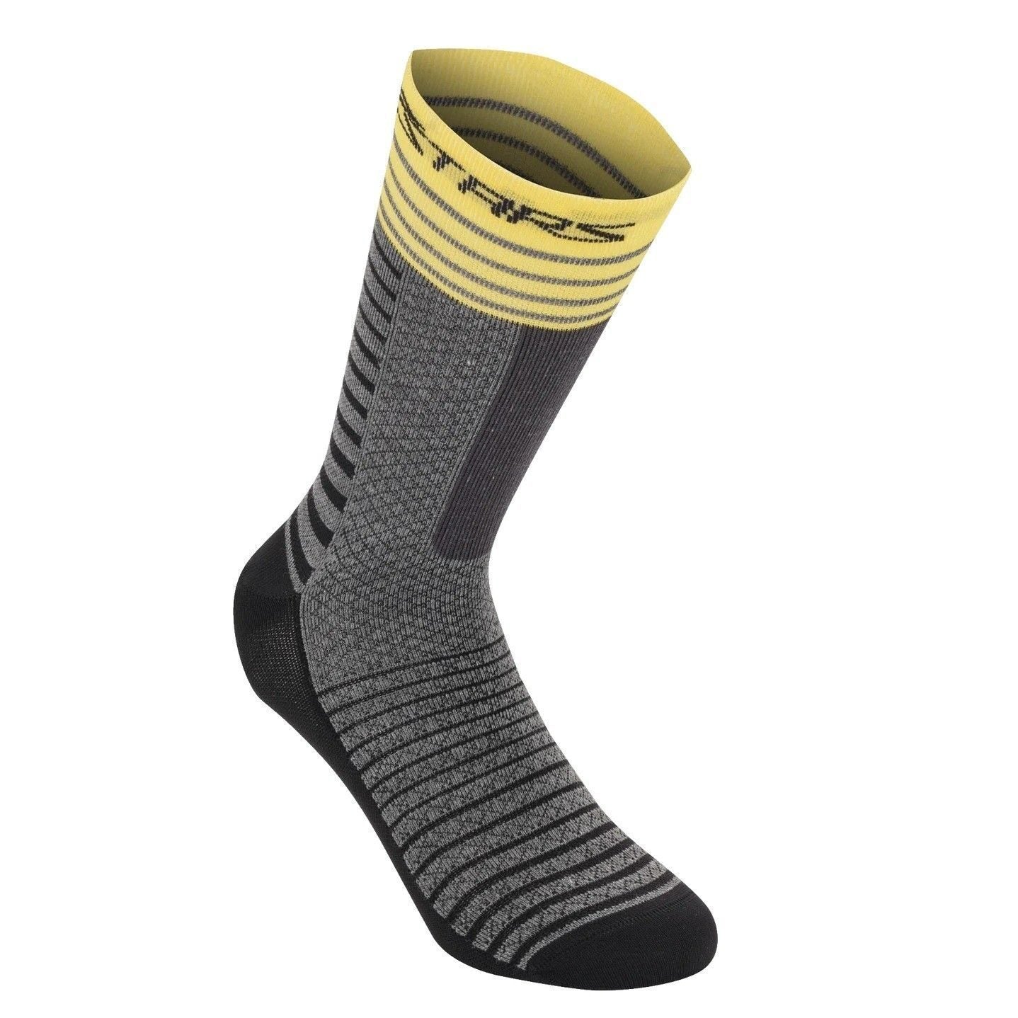 sosete alpinestars drop socks 19 mid gray yellow l