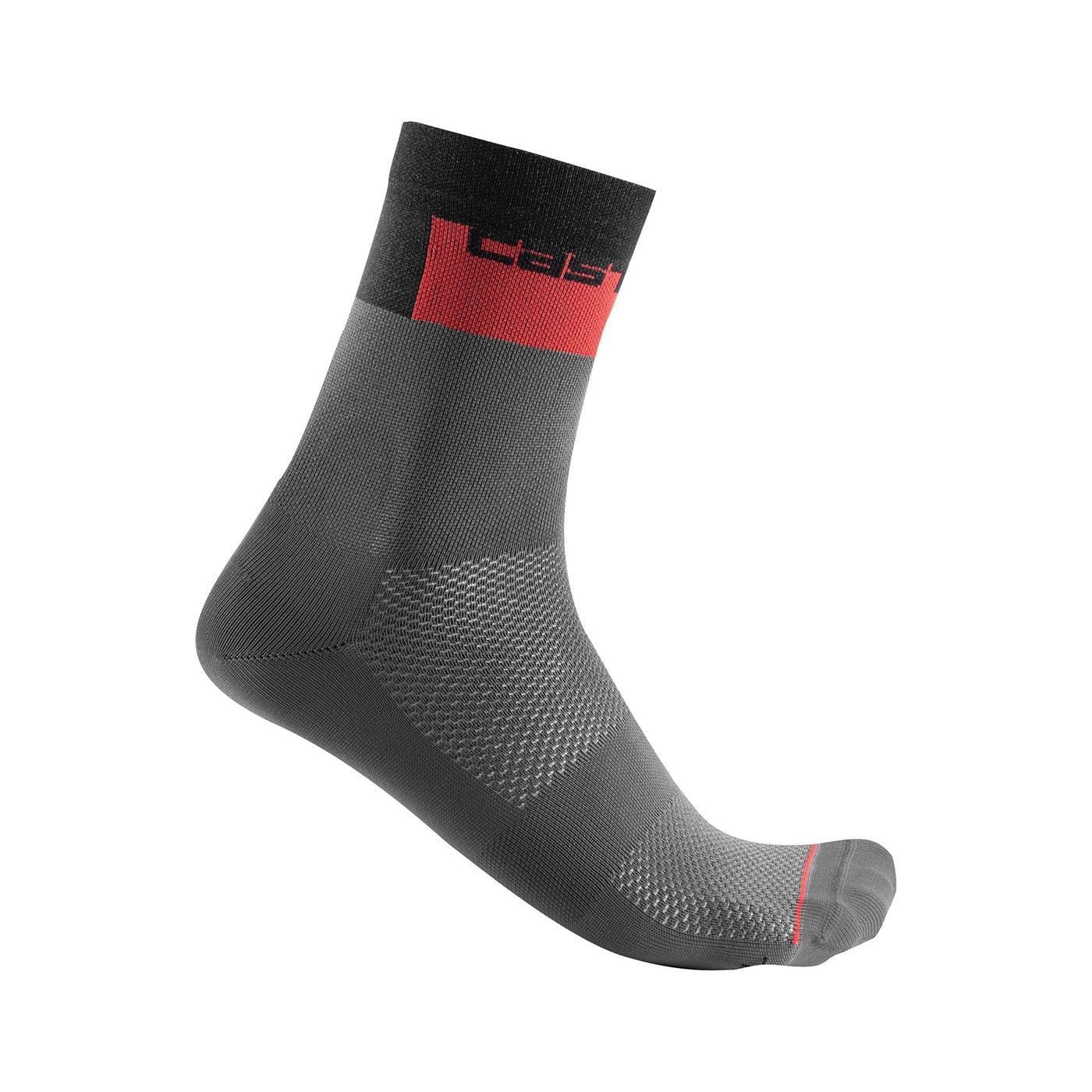 sosete castelli blocco 15 antracit negru rosu l xl 40 43