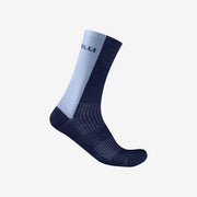 Sosete Castelli CST Logo 18 Merino, Albastru Belgian/Steel Fade, LXL