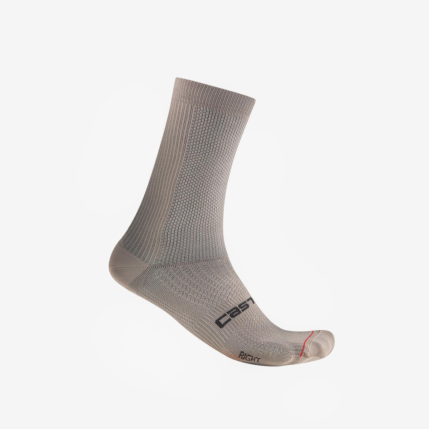Sosete Castelli Espresso 18, unisex, gri argila, XXL, 44-47