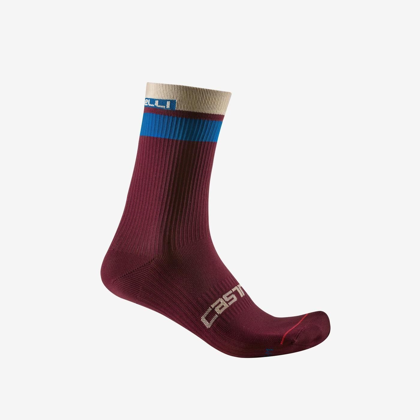 sosete castelli gara thermal 18 visiniu albastru s m 36 39