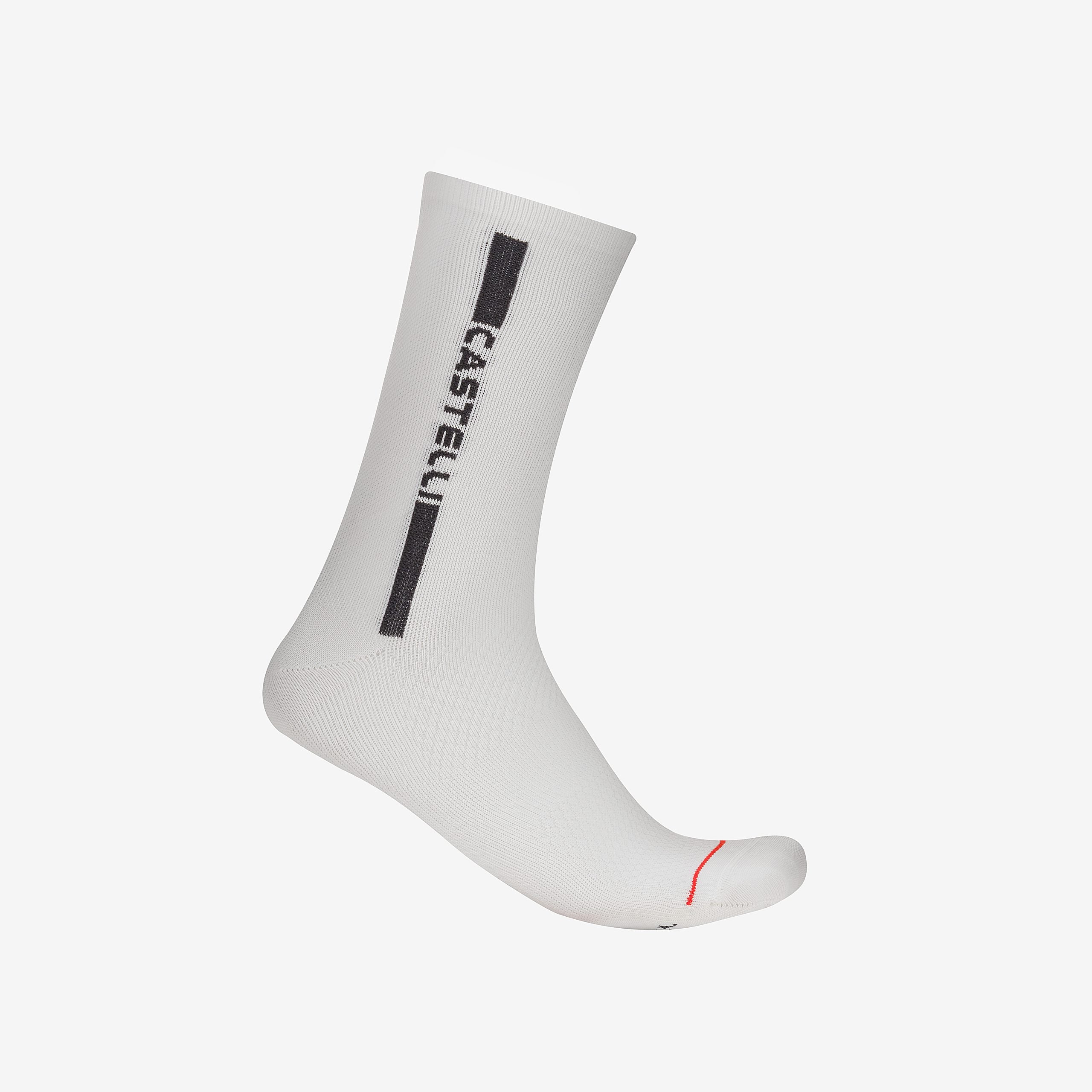 Sosete Castelli Linea Logo 15, unisex, alb/negru XXL, 44-47