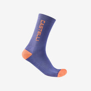 Sosete Castelli Sweetspot 20 Thermo, Ultraviolet/Portocaliu Briliant, LXL
