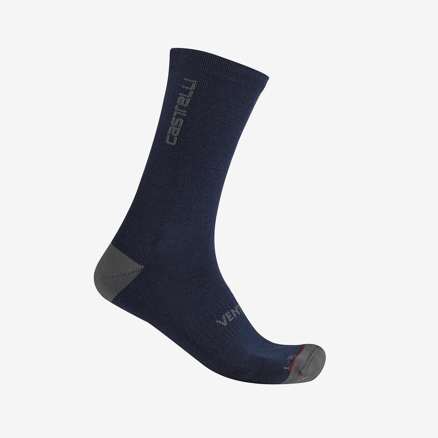 Sosete Castelli Venti Soft Merino Albastru Belgian S/M 35-39