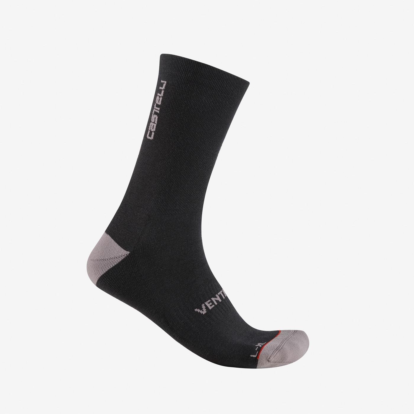 Sosete Castelli Venti Soft Merino Negre L/XL 40-43