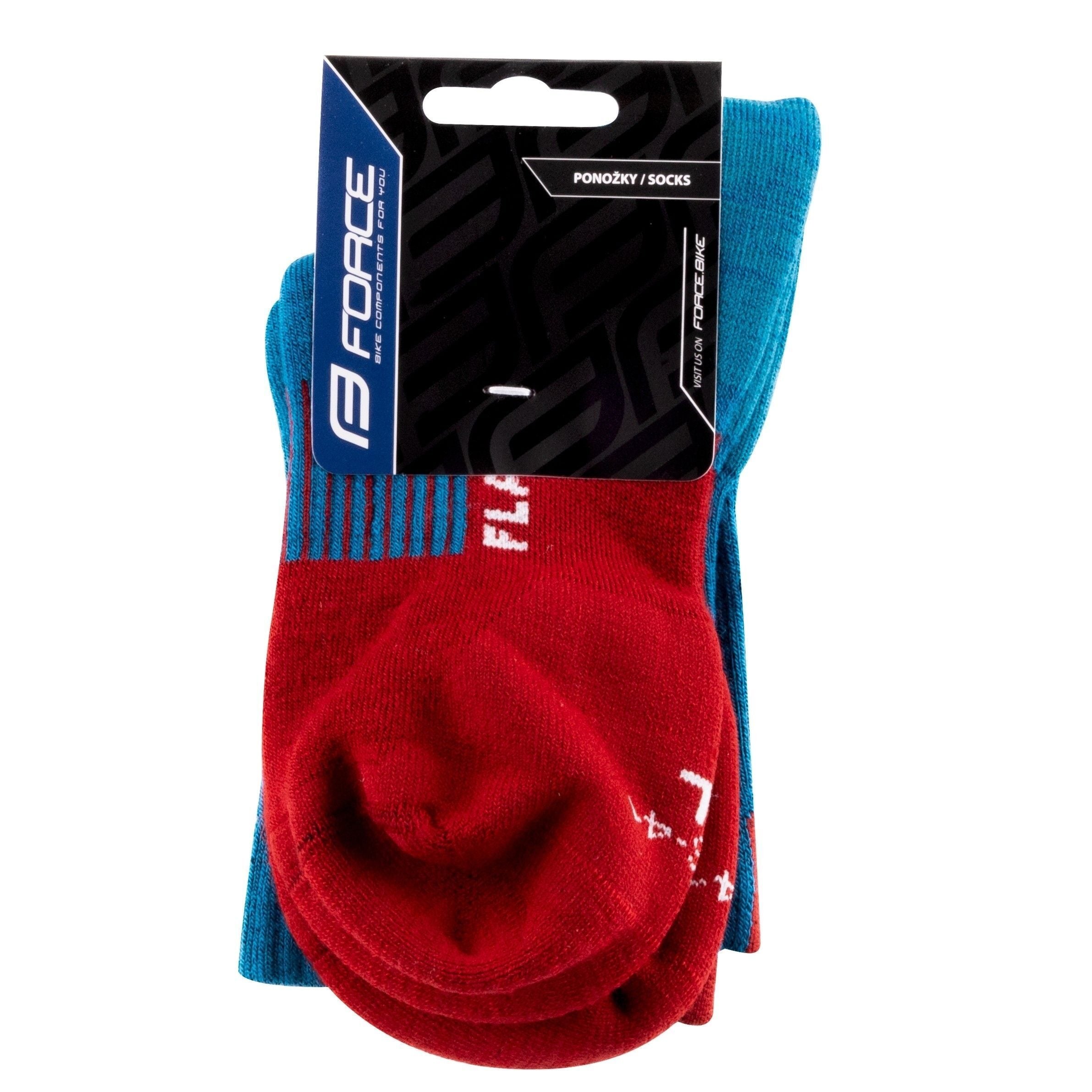sosete force flake blue red s m 36 41 1