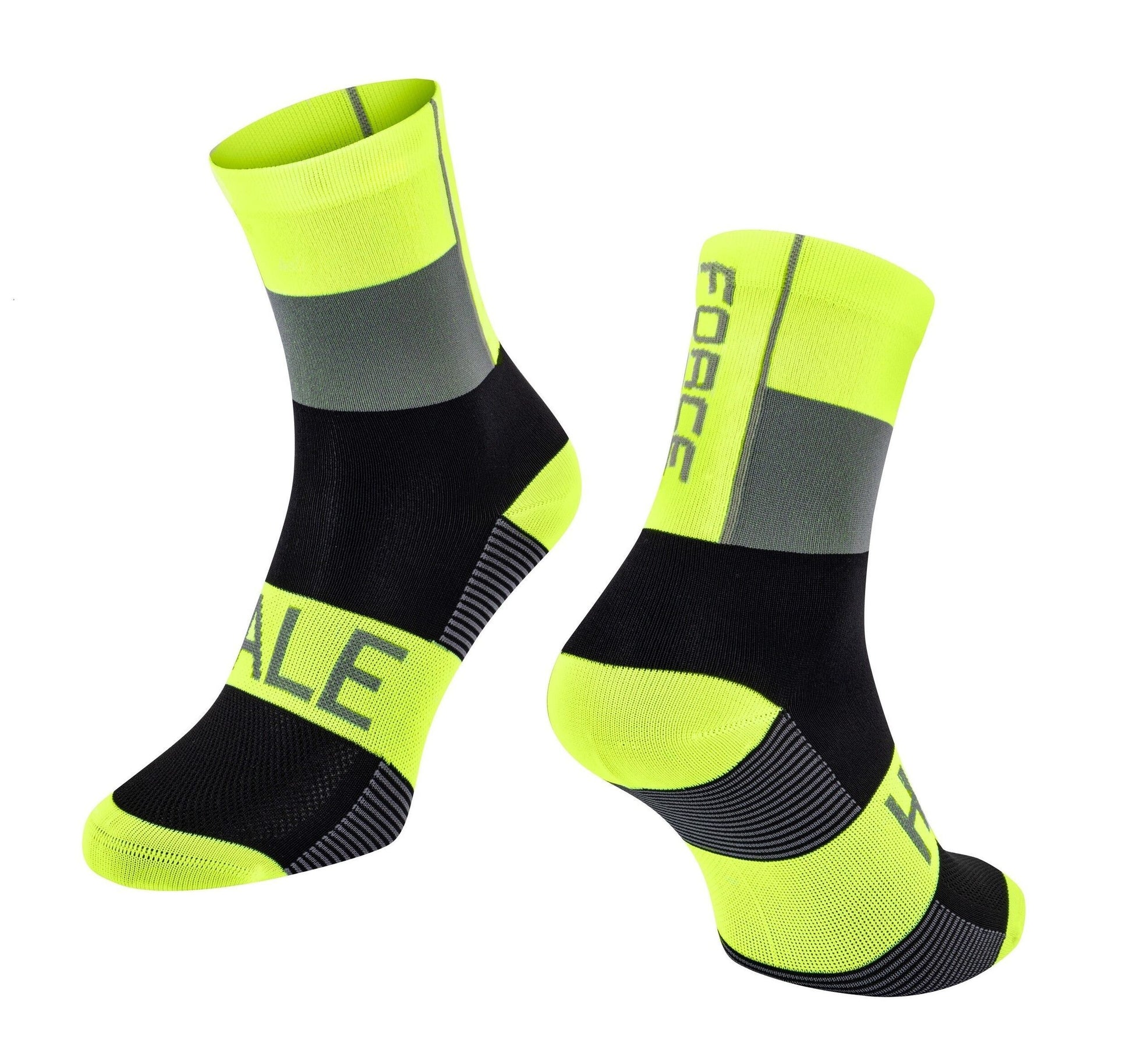 sosete force hale fluo negru gri s m 36 41