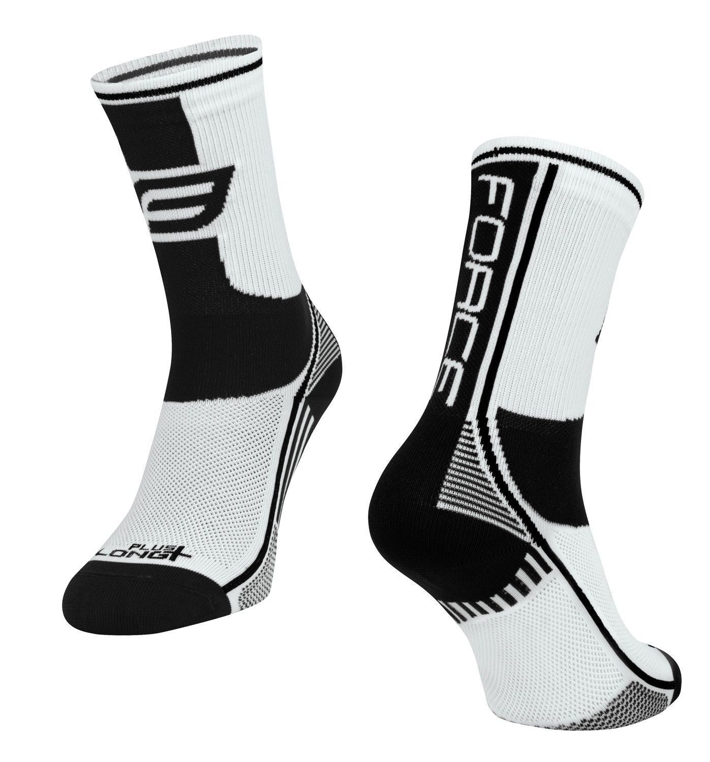 sosete force long plus alb negru xs